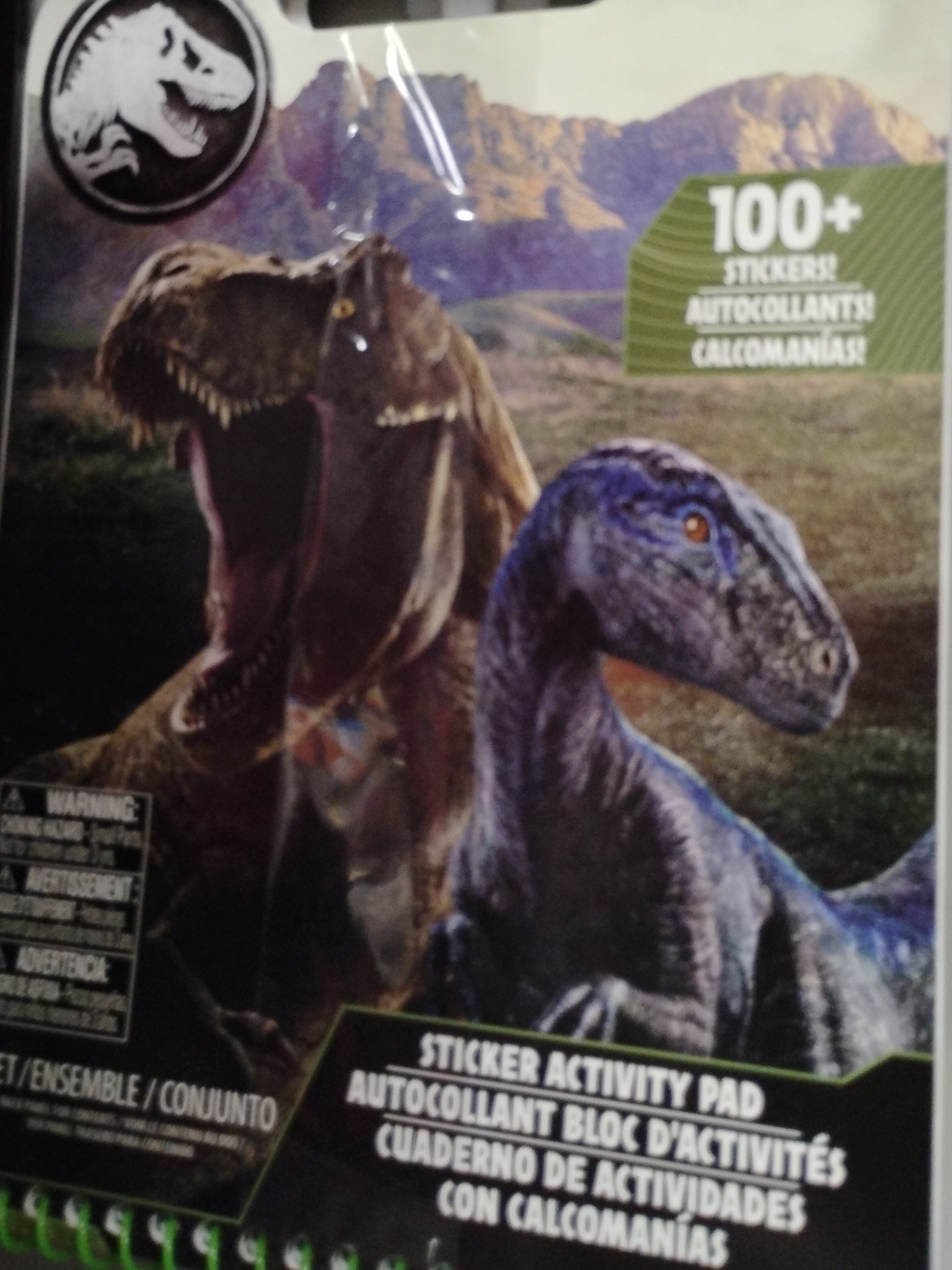 Sticker Activity Pad Jurassic Park Dinosaur Designs